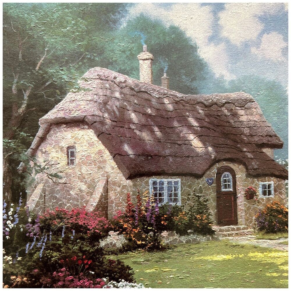 Thomas Kinkade Puzzle NEW Spring at Stonegate 1000 Pc Cottage Garden Landscape - Picture 2 of 4